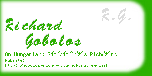 richard gobolos business card